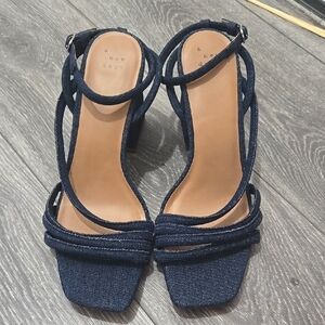 A New Day Women's Navy Strappy Heels